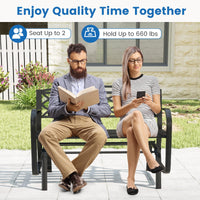 Tangkula 2-Person Outdoor Glider Bench