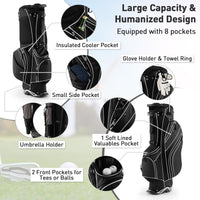 Tangkula Ensemble complet de 10 clubs de golf pour homme, droitier