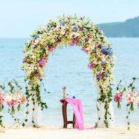 Tangkula 7.2 ft Garden Arbor Metal Arch