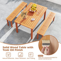 Tangkula Set of 3 Patio Dining Set for 4