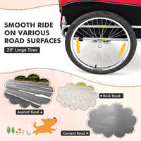Tangkula Dog Bike Trailer, Breathable Mesh Dog Cart with 3 Entrances, Safety Flag
