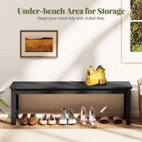 Tangkula HDPE Outdoor Bench 2-3 Person Patio Bench