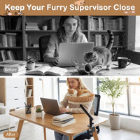 Tangkula Cat Desk Bed with Removable Padded Cushion