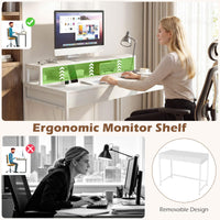 Computer Desk with Dual-use Drawer & Keyboard Tray