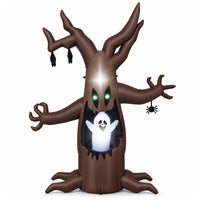 Tangkula 8 FT Halloween Inflatable Dead Tree with Animated Popping Ghost