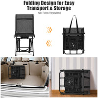 Tangkula 360-degree Swivel Blind Chair, Foldable Free Rotation Hunting Chair, Chair for Camping, Hunting, Fishing