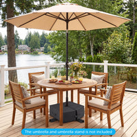 Tangkula 90 LBS Umbrella Base with Handle for Garden Backyard Pool