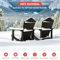 Tangkula Oversized Adirondack Chair, Patio Lounge Chairs w/Adjustable Cup Holder