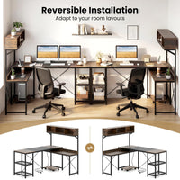 Tangkula 62" Reversible L-Shaped Computer Desk