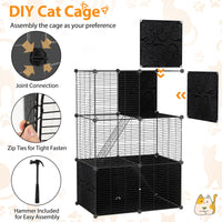 Tangkula 3 Tier Large Cat Enclosure with 2 Ladders