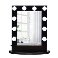 Tangkula Hollywood Makeup Vanity Mirror with Lights, Standing Vanity Makeup Mirror with Detachable Base