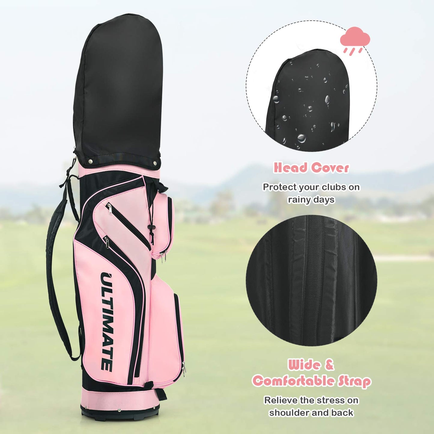 Tangkula Complete Golf Clubs Set 10 Pieces Right Hand, Free Putter, Golf Club Set