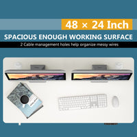 Tangkula Universal Wood Table Top for Standard & Sit to Stand Desk Frame