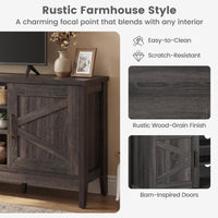 Tangkula Farmhouse TV Stand for TVs up to 65 Inches