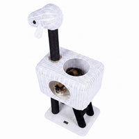 Tangkula 43 Inch Modern Rattan Cat Tree