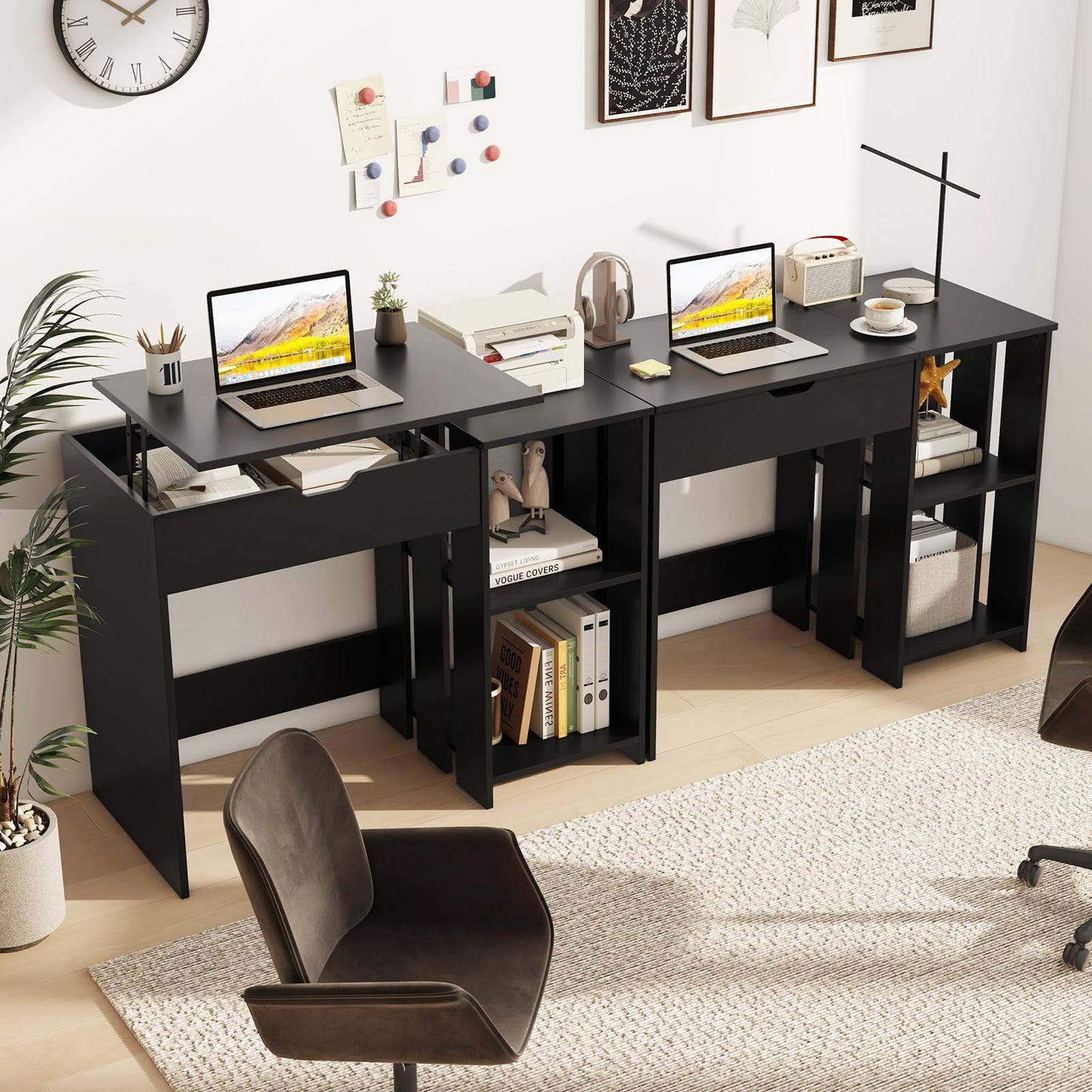 Tangkula Computer Desk with Lift Top