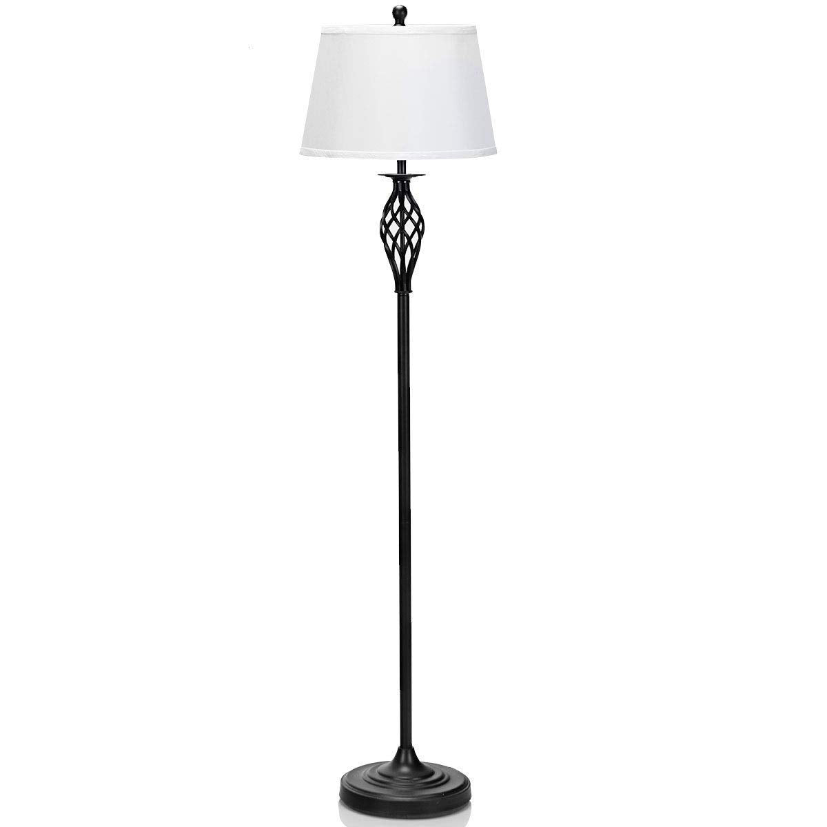 Tangkula Lamp Set 3-Piece Modern Home Living Room Bedroom Chrome Finish Lamps
