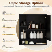 Tangkula Bathroom Cabinet with Mirror for Living Room