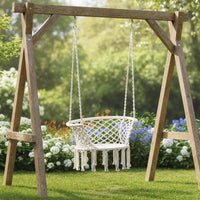 Chaise hamac suspendue Tangkula avec pompons