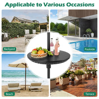 Tangkula Outdoor Umbrella Table Tray