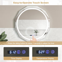 Miroir de salle de bain LED anti-buée Tangkula