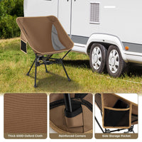 Tangkula Portable Camping Chair for Backpacking Hiking Beach Picnic Travel
