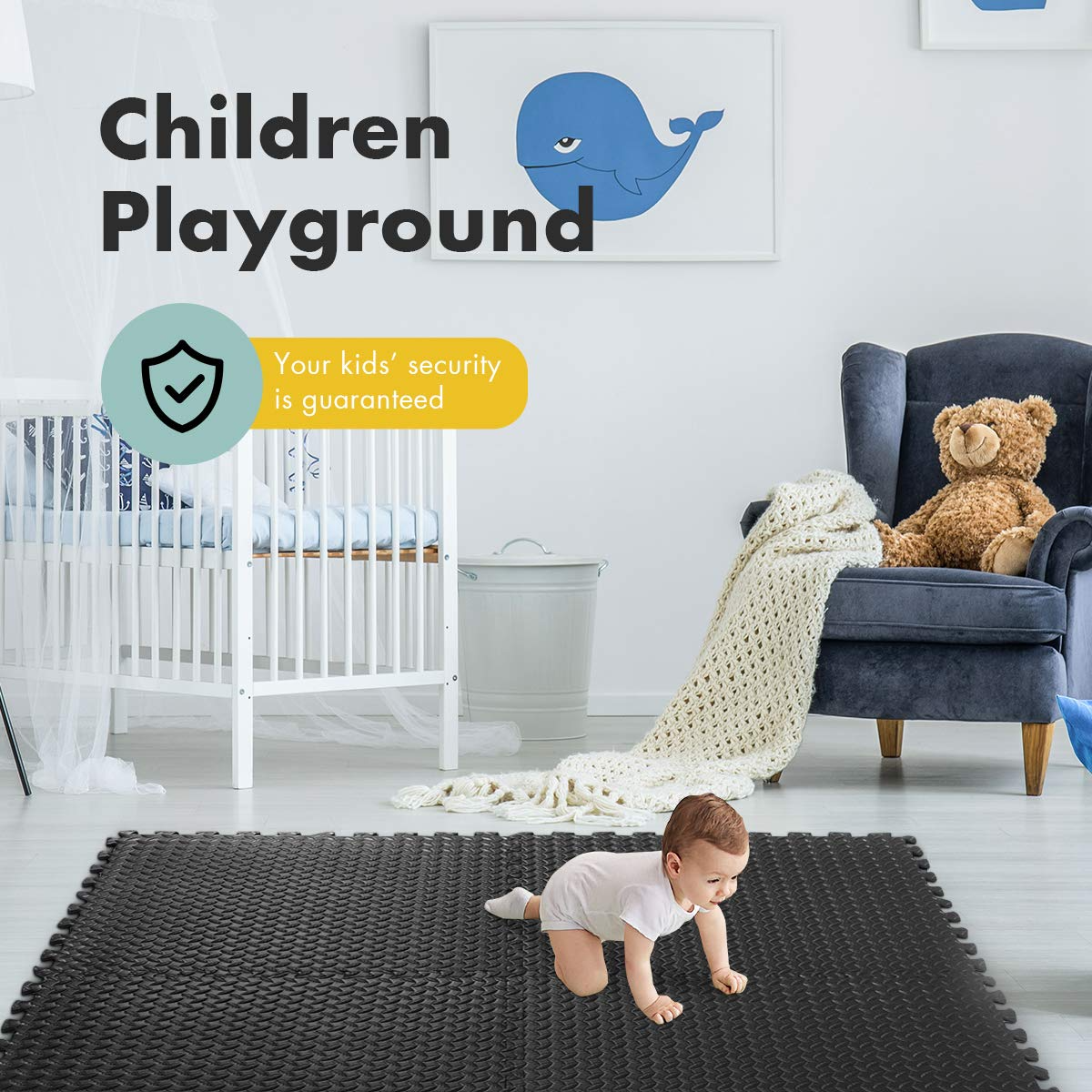 12 Pieces EVA Exercise Floor Mats - Tangkula
