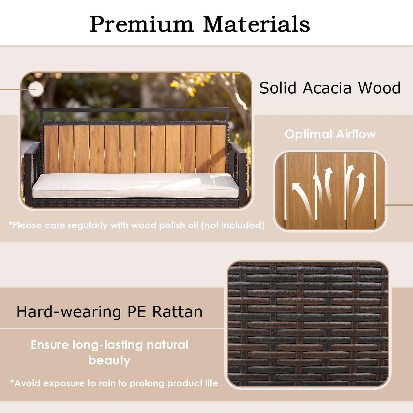 Tangkula 45 Gallon Outdoor Bench with Storage