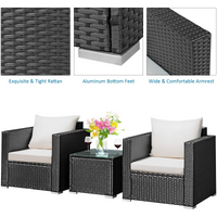 Tangkula 3 Pieces Patio Furniture Set
