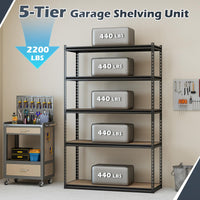 Tangkula 5-Tier Heavy Duty 2200 LBS Metal Storage Organizer Rack (1/2/3/4)