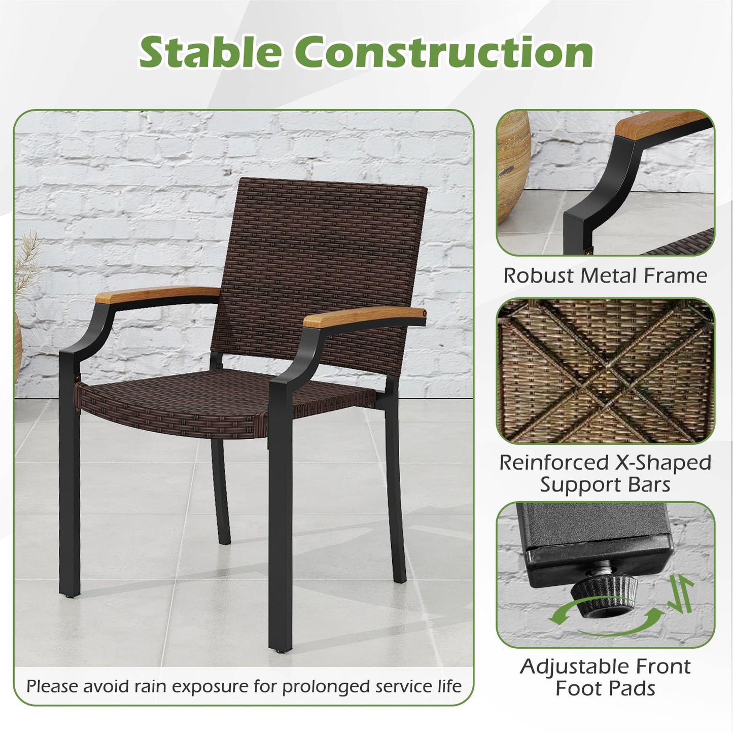 Tangkula 9-Piece Patio Dining Set for Backyard Garden
