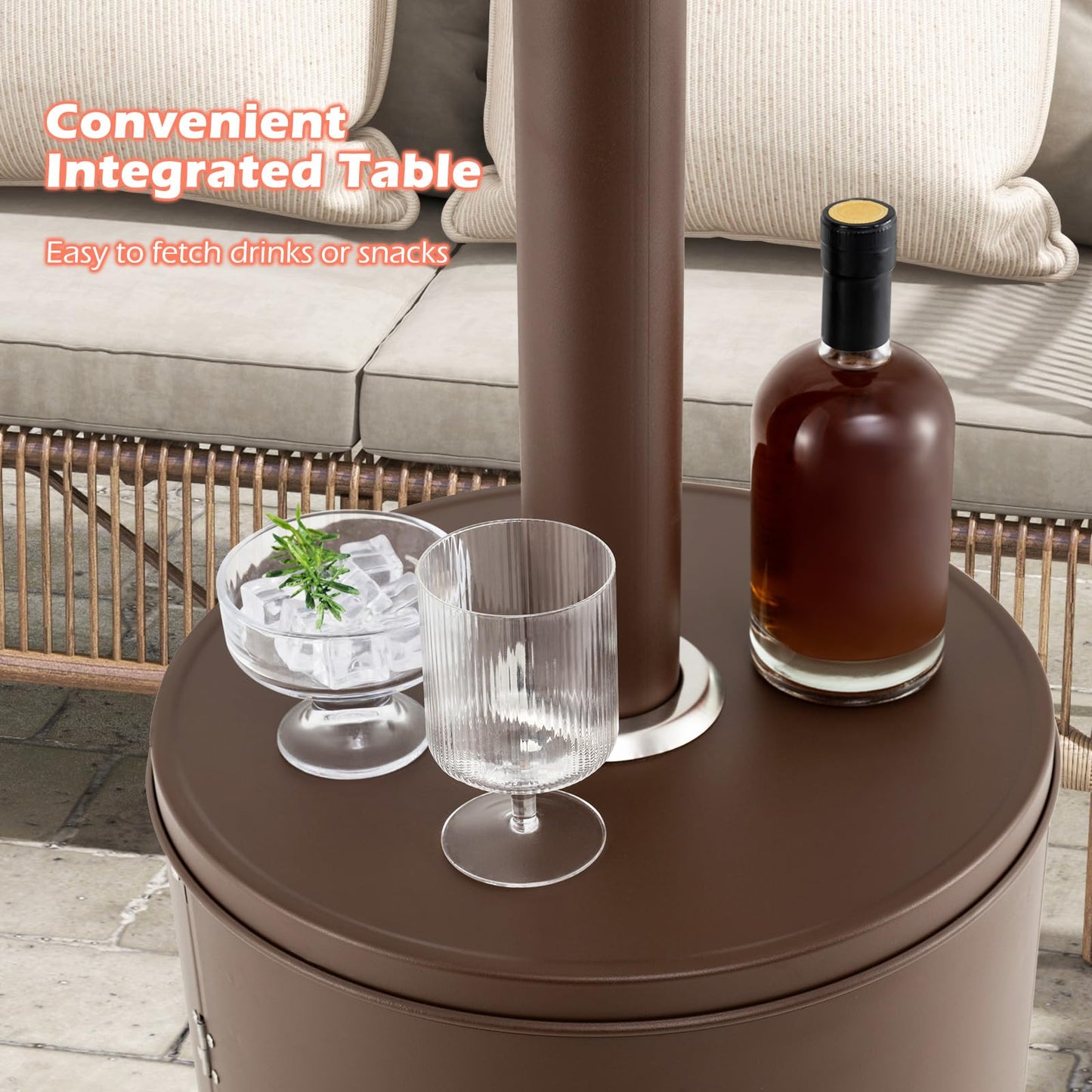 Tangkula 50,000 BTU Propane Outdoor Heater, Patio Heater with Strengthened Stainless Steel Burner