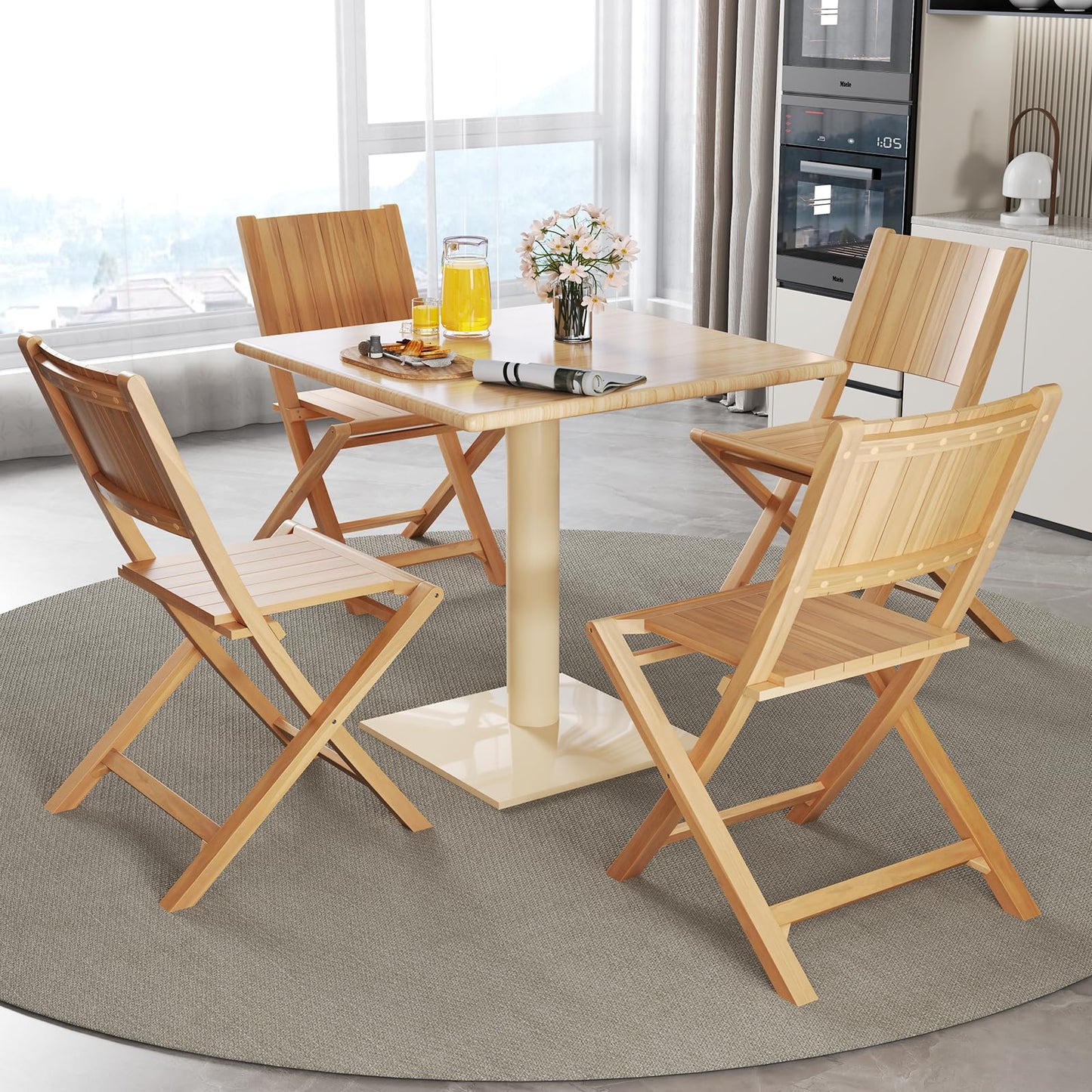 Tangkula 2/4 Pieces Folding Patio Chairs（slat back）