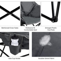 Tangkula Oversized Camping Chair with Cup Holder