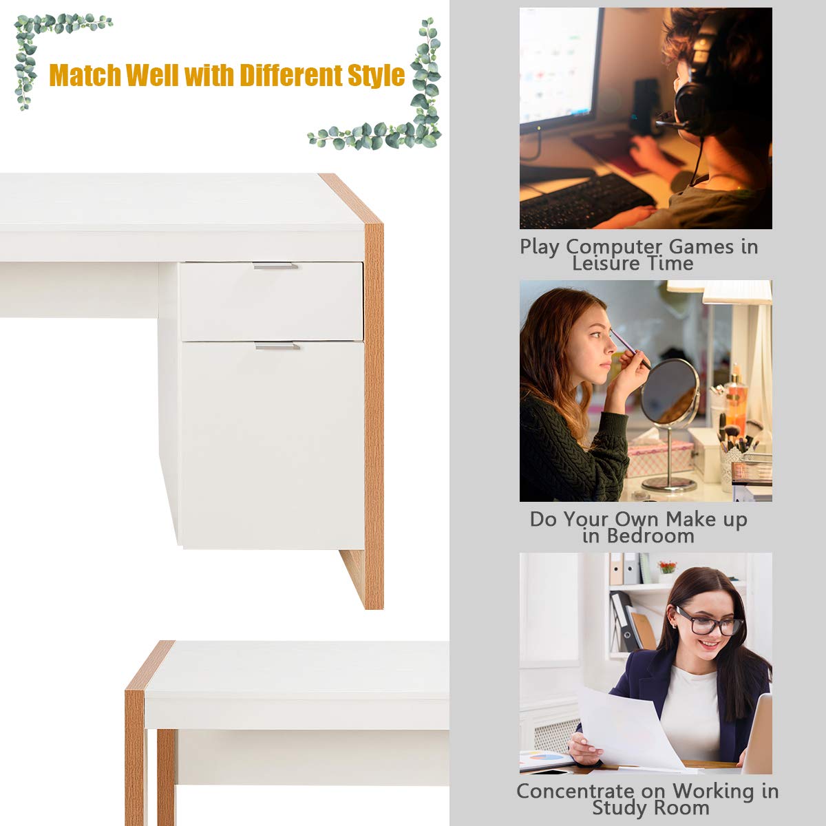 White Computer Desk