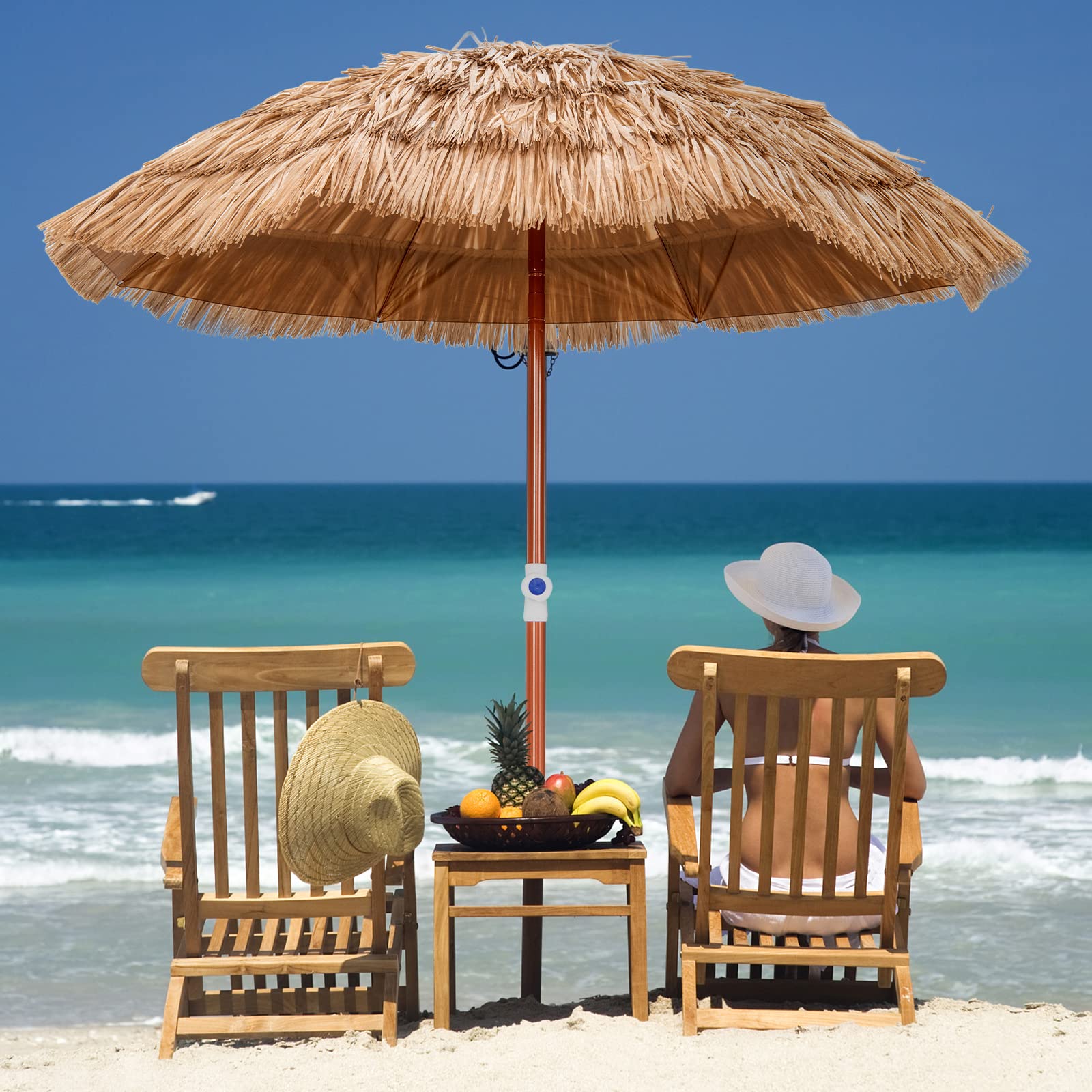 6ft Thatched Patio Umbrella - Tangkula