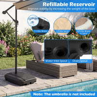 Tangkula 225 Lbs Cantilever Umbrella Base with 2 Wheels