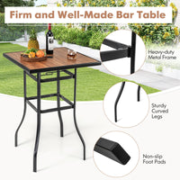 Tangkula 3 Piece Patio Dining Set for Lawn Yard Poolside Garden