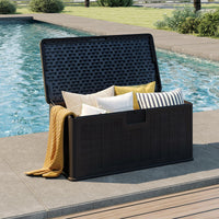 Tangkula 100 Gallon Outdoor Storage Box for Garden Tools