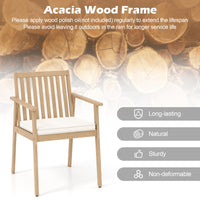 Tangkula 2/4 Pieces Patio Dining Chairs