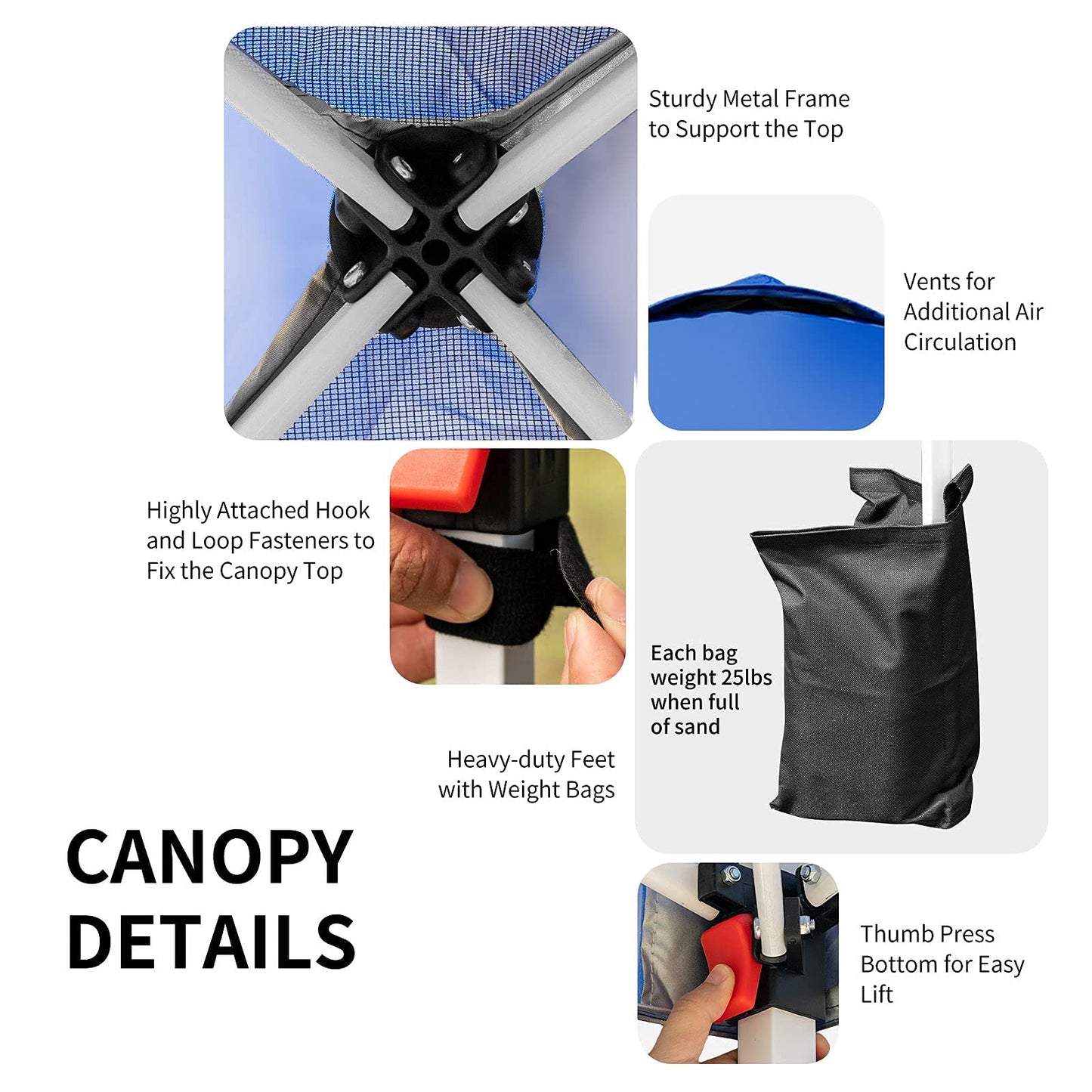 Tangkula 6.6 x 6.6 FT Outdoor Pop up Canopy Tent for Camping