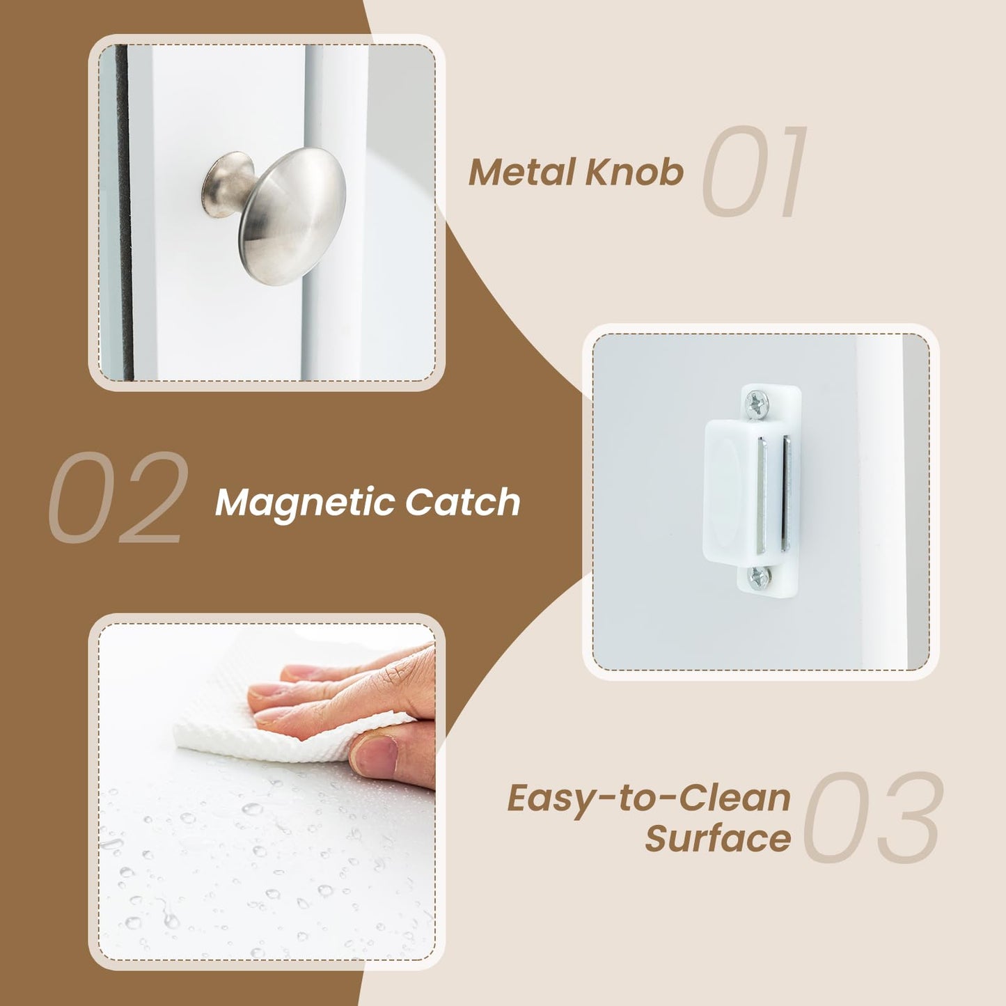 Tangkula Bathroom Medicine Cabinet with Mirror Door and Shelves