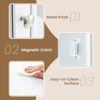 Tangkula Bathroom Medicine Cabinet with Mirror Door and Shelves