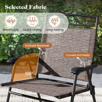 Tangkula 3 Piece Outdoor Bistro Set（Wave Backrest）