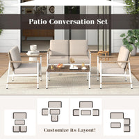 Tangkula 8 Pieces Patio Furniture Set with Thick Cushions