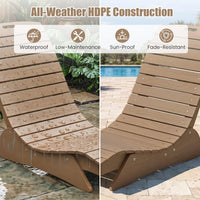 Chaise longue Tangkula en PEHD pour piscine, pour une profondeur d'eau de 5,5" à 8,5"