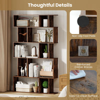 Tangkula 5-Tier Geometric Bookshelf 62”H Bookcase(1/2)