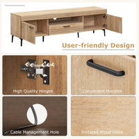 Tangkula Mid Century Modern TV Stand for 65 Inch TVs
