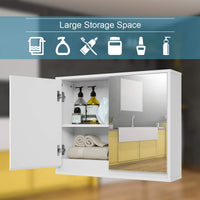 2-Tier Wall-Mounted Storage Cabinet - Tangkula