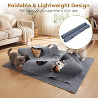 Tapis tunnel rectangulaire Tangkula 48" x 36" pour chats d'intérieur